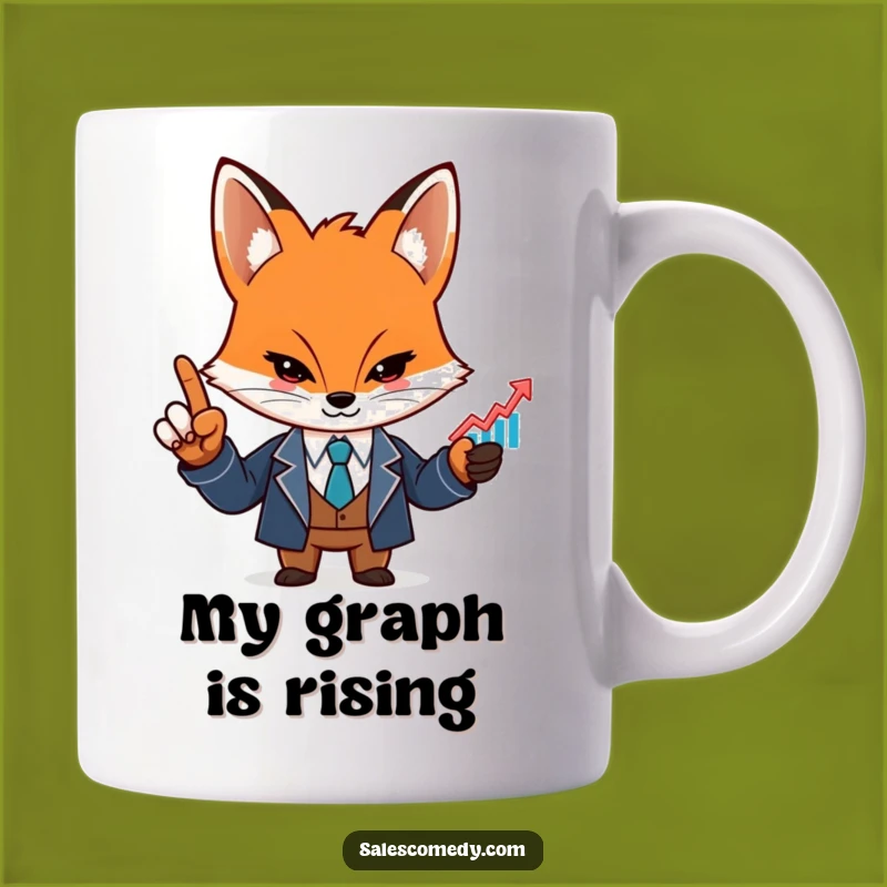 Funny Fox Business Mug - Determined Investor Gift for Savvy Traders