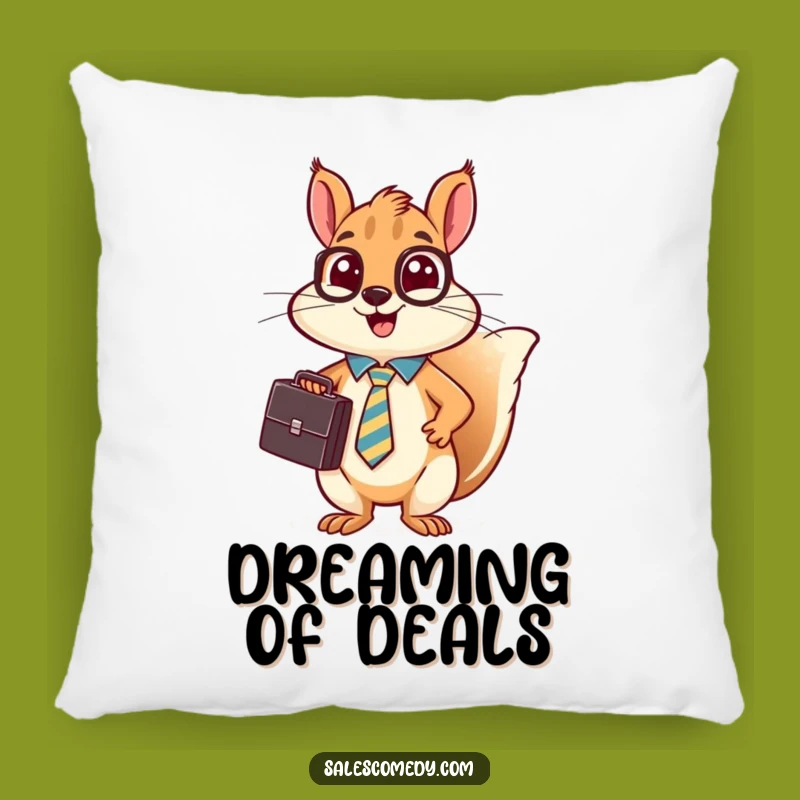 Cozy Funny Squirrel Sales Pillow - Comforting Humor for Busy Lives