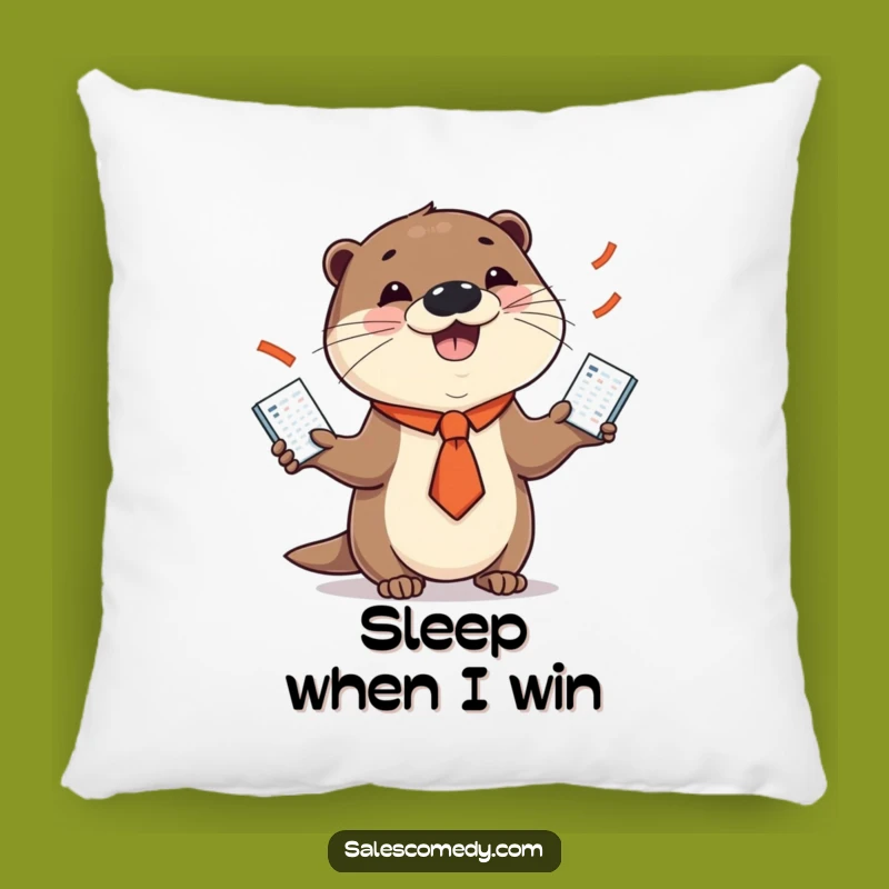 Funny Otter Sales Juggler Pillow: Soft Accent, Hilarious Desk Decor Gift