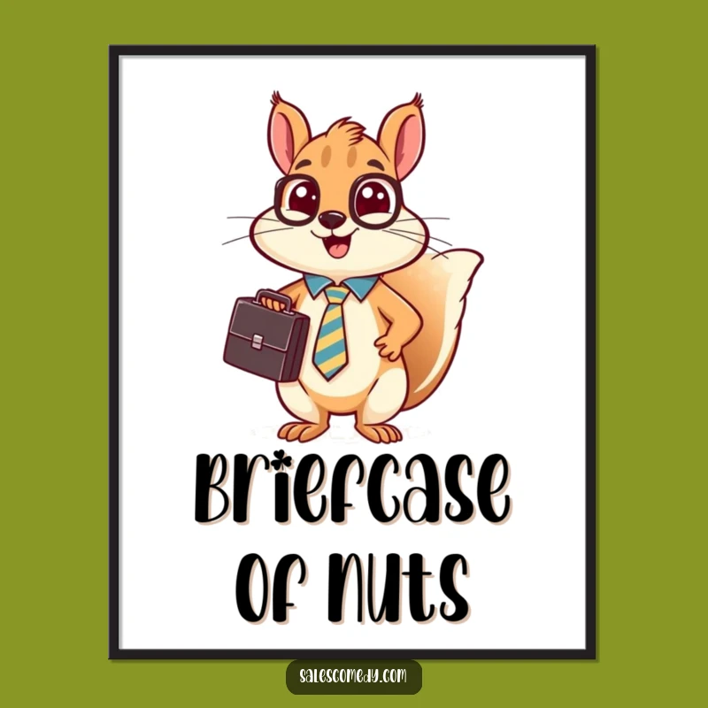 Funny Squirrel Sales Digital Art - Whimsical Decor for Ambitious Spaces