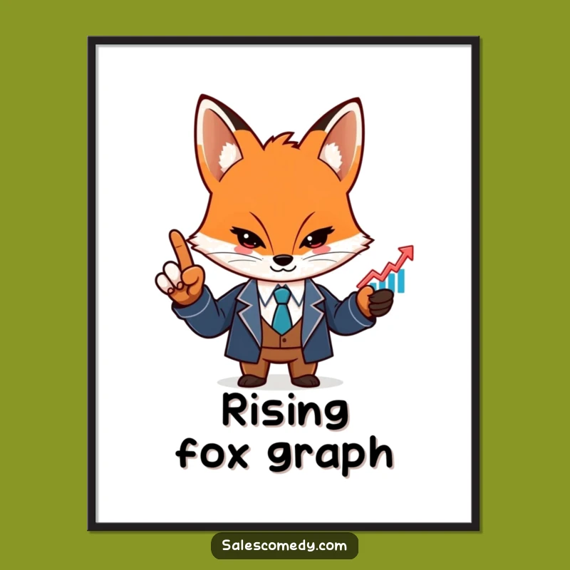 Funny Fox Business Poster - Motivational Wall Art for Investors