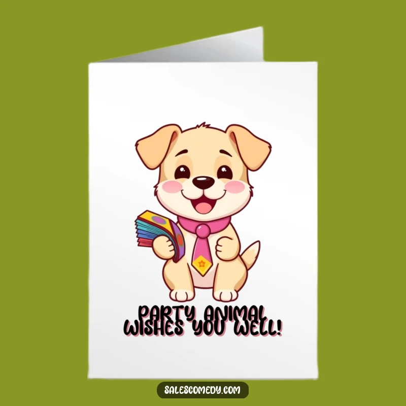 Free Printable Birthday Card: Funny Puppy Tie & Flyers for a Paw-some Celebration!