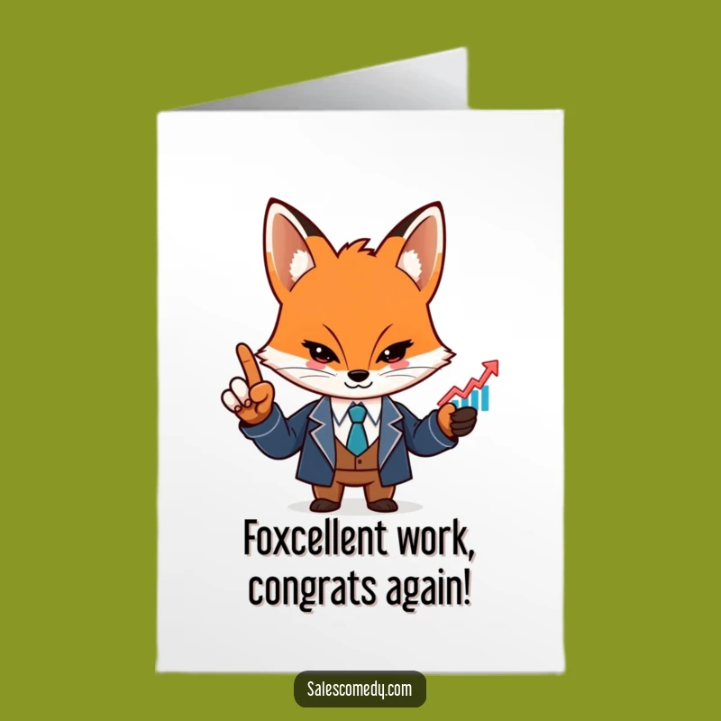 Free Printable Fox Success Card: Funny Congratulations Downloadable Gift