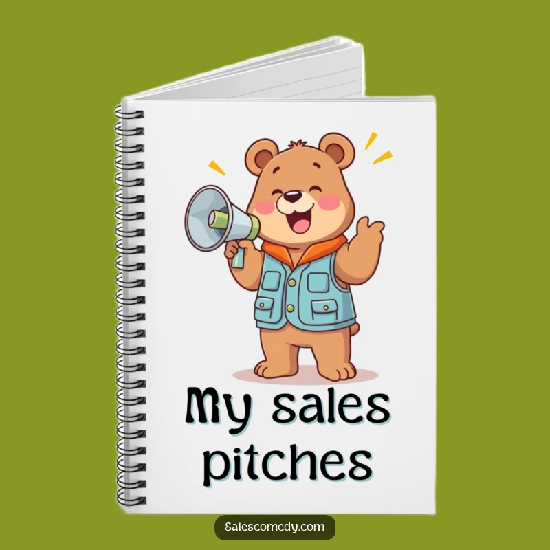 Funny Bear Sales Notebook - Jolly Journal for Ideas and Motivation