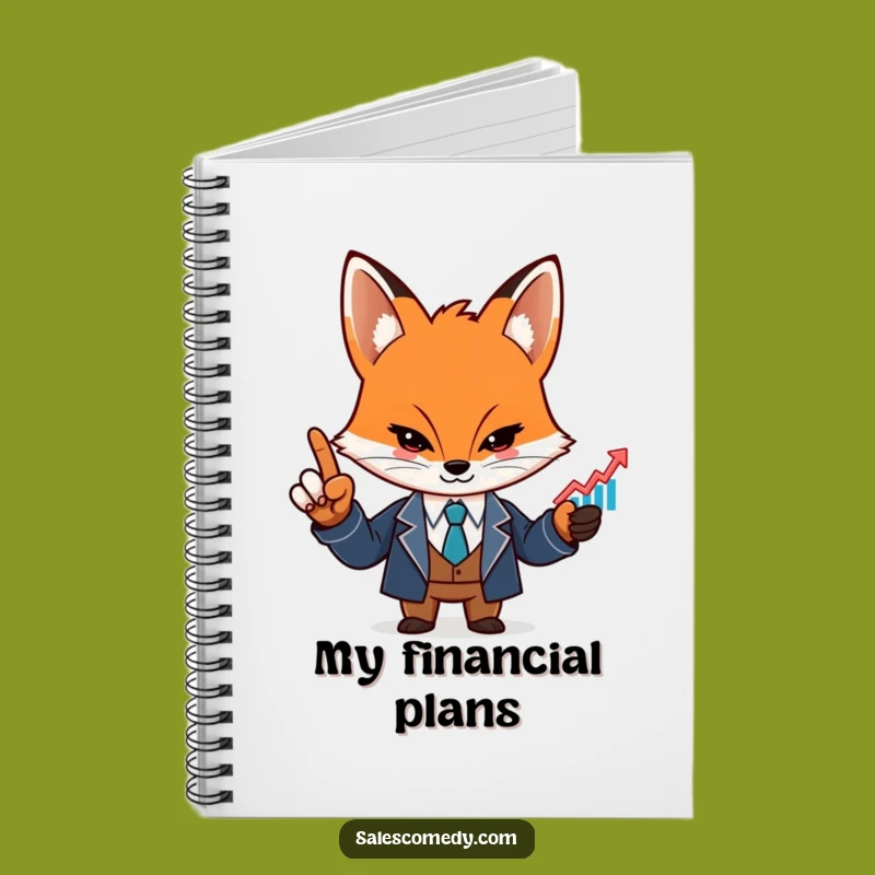 Funny Fox Business Notebook - Determined Investor's Journal