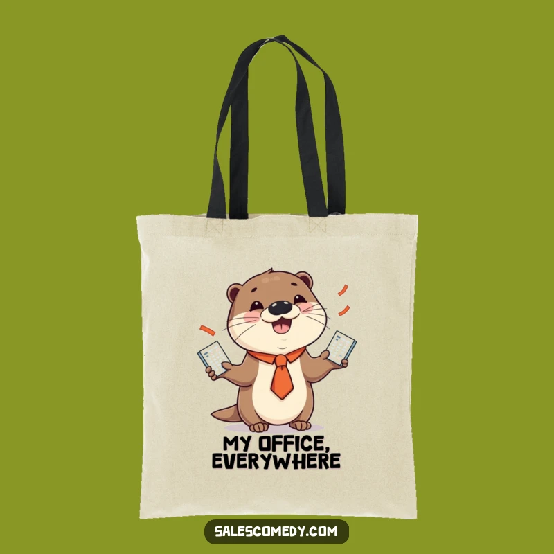 Funny Otter Sales Juggler Tote Bag: Practical Bag, Hilarious Gift for Busy Bees